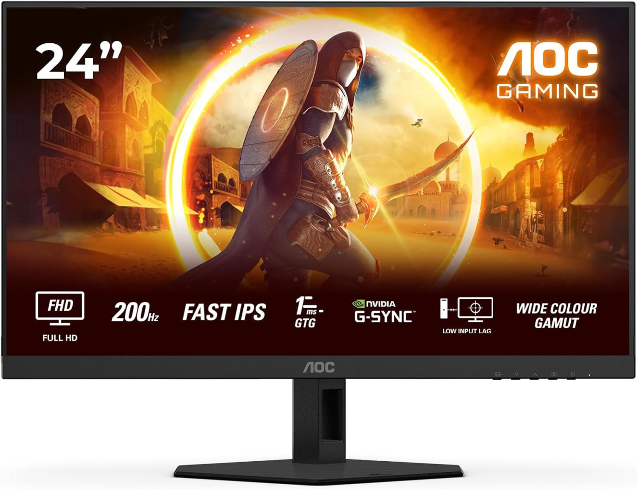 AOC Gaming Monitor 24" 200Hz 0.5ms 24G4HRE Fast IPS FHD odziv